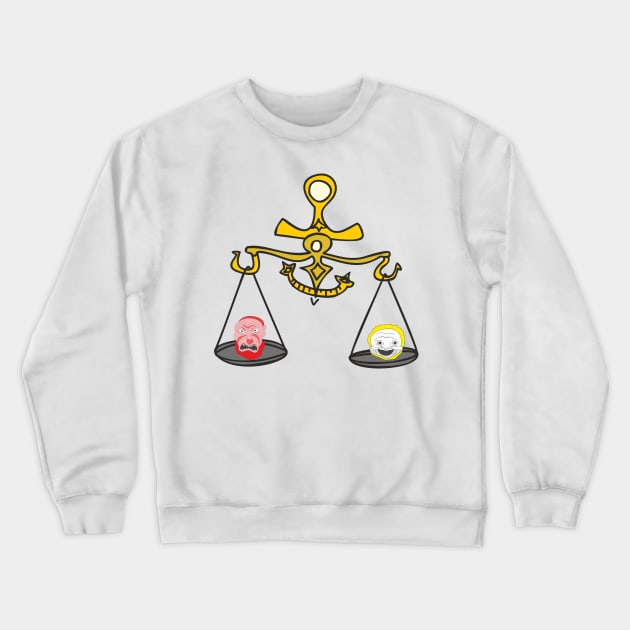 Scales of good and evil Crewneck Sweatshirt by Alekvik